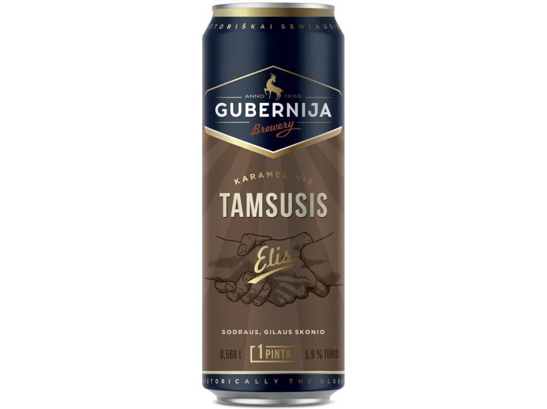 Alus Gubernija Tamsusus Elis skard. 0,568 l Alus Gubernija Tamsusus Elis skard. 0,568 l