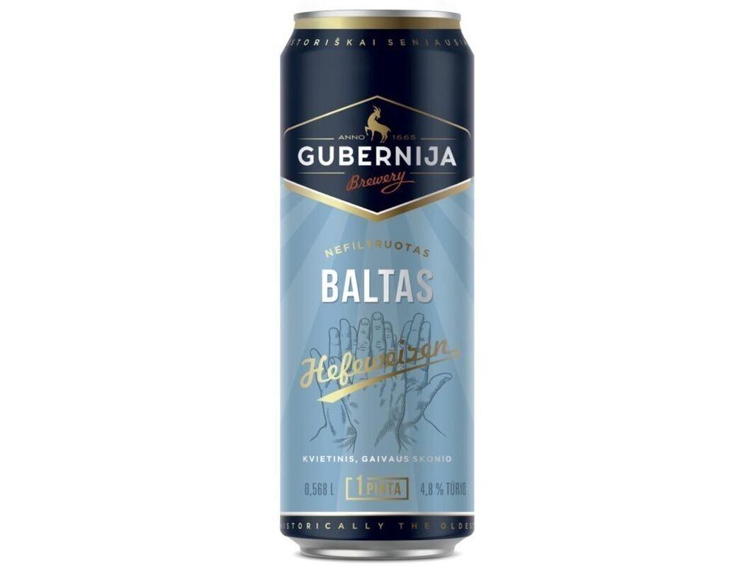 Alus Gubernija Baltas Hefeweizen skard. 0,568 l Alus Gubernija Baltas Hefeweizen skard. 0,568 l