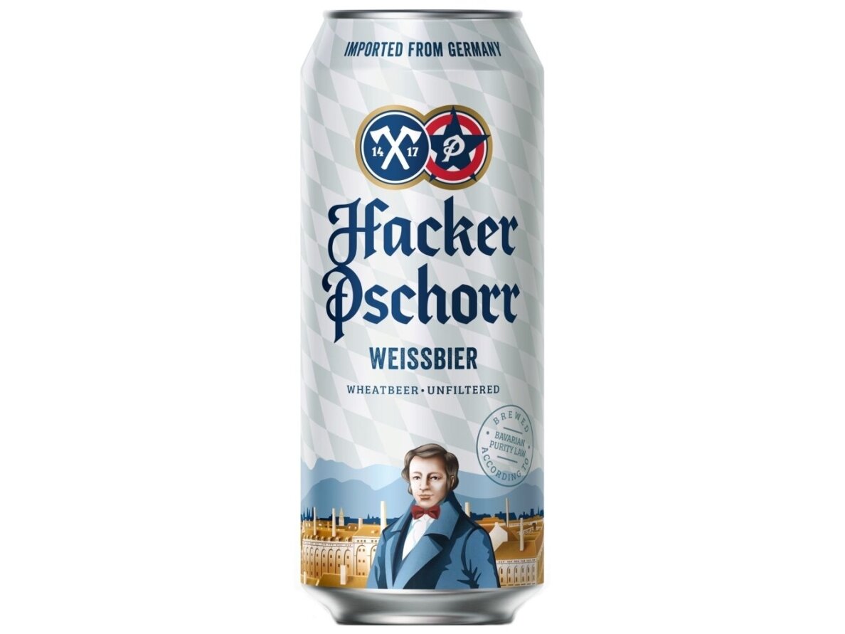 Alus Hacker Pschorr Weissbier skard. 0,5 l Alus Hacker Pschorr Weissbier skard. 0,5 l