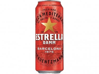 Alus Estrella Damm Barcelona skard. 0,5 l