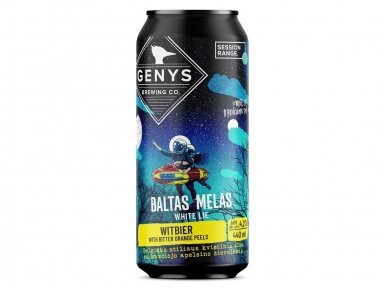 Alus GENYS Baltas melas skard. 0,44 l