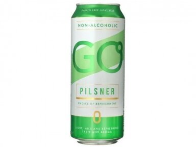 Alus nealkoholinis Švyturio GO Pilsner skard. 0,5 l