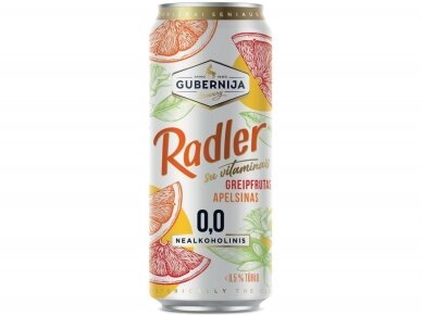 Alaus kokteilis nealkoholinis Gubernija Radler greipfrutas apelsinas skard. 0,5 l