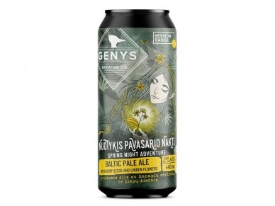 Alus GENYS Nuotykis pavasario naktį skard. 0,44 l Alus GENYS Nuotykis pavasario naktį skard. 0,44 l