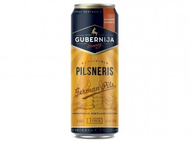 Alus Gubernija German Pils pilsner skard. 0,568 l Alus Gubernija German Pils pilsner skard. 0,568 l