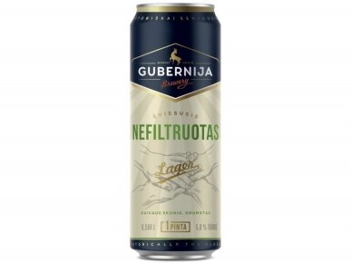 Alus Gubernija Nefiltruotas Lager skard. 0,568 l Alus Gubernija Nefiltruotas Lager skard. 0,568 l