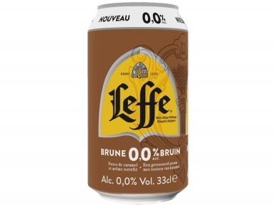 Alus nealkoholinis Leffe Brune skard. 0,33 l