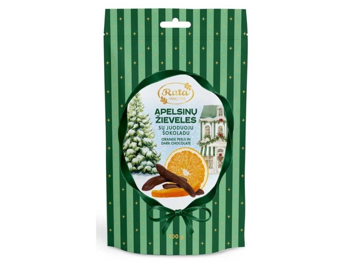 Apelsinų žievelės su juoduoju šokoladu 100 g