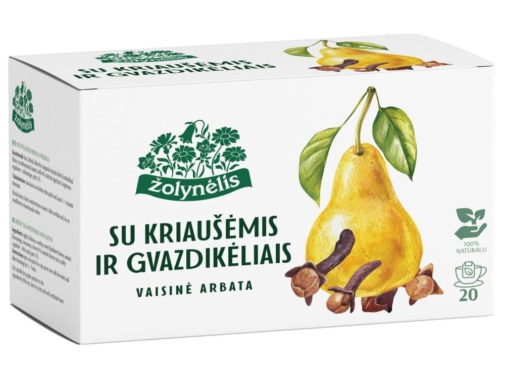 Arbata Žolynėlis su kriaušėmis ir gvazdikėliais 20 pak.