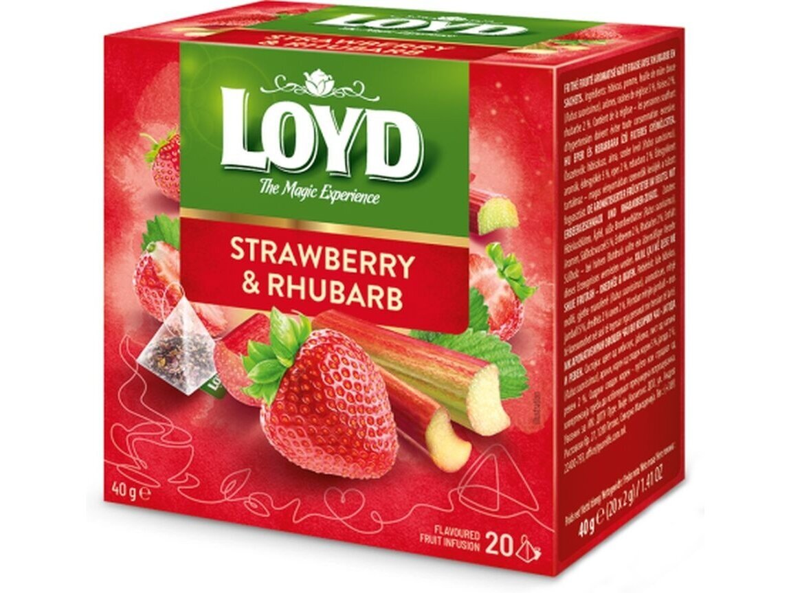 Arbata Loyd braškių ir rabarbarų 20 pak. Arbata Loyd braškių ir rabarbarų 20 pak.