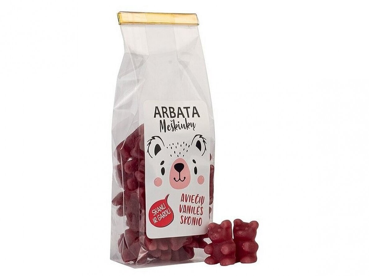 Arbata tirpi Meškiukai aviečių vanilės skonio 125 g
