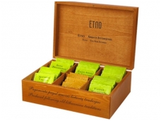 Arbatų ir medaus rinkinys medinėje dėžutėje ETNO 2