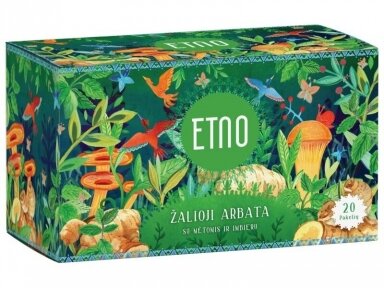 Arbata Etno žalioji su mėtomis ir imbieru 20 pak.