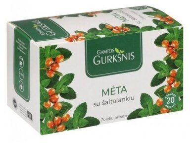 Arbata Gamtos Gurkšnis Mėta su šaltalankiu 20 pak.