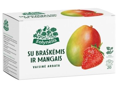 Arbata Žolynėlis braškių su mangais 20 pak.