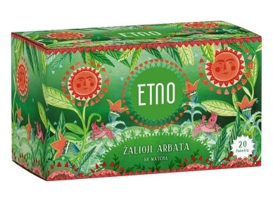 Arbata Etno žalioji Matcha 20 pak. Arbata Etno žalioji Matcha 20 pak.