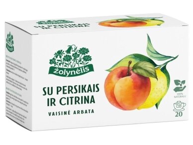 Arbata Žolynėlis su persikais ir citrina 20 pak. Arbata Žolynėlis su persikais ir citrina 20 pak.