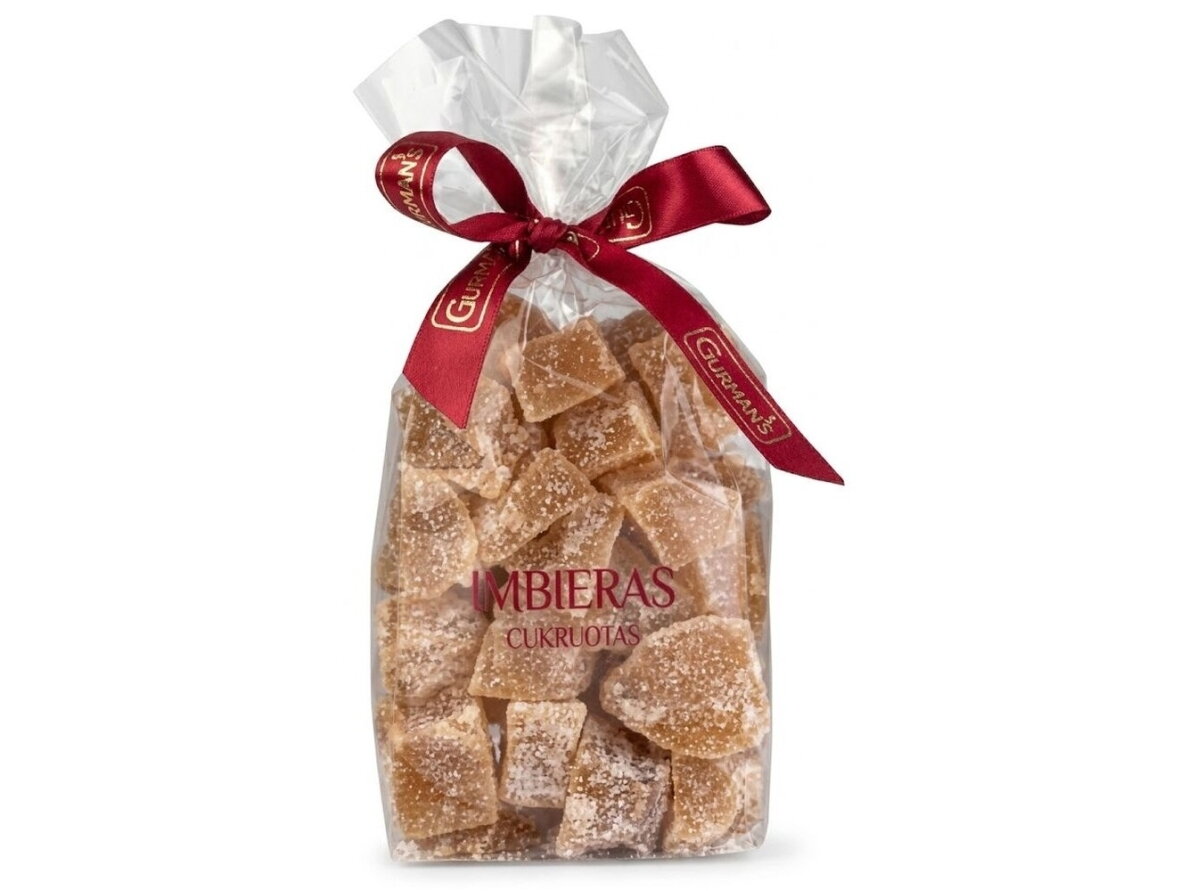 Cukruoto imbiero kubeliai 200 g