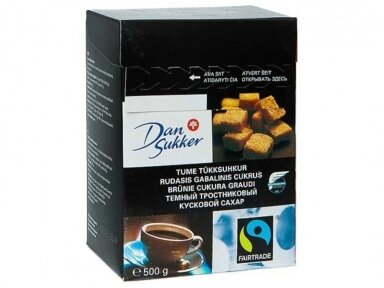 Cukrus Dan Sukker rudas gabalinis 500 g