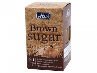 Cukrus piršteliai Alvo rudas (50 vnt * 5 g) 250 g