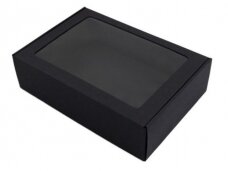Dėžutė juoda su langu 2 but. 305x215x85