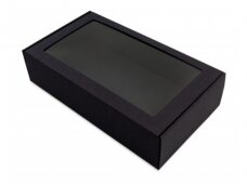 Dėžutė juoda su langu 2 but. 340x195x85