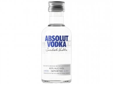 Degtinė Absolut 0,05 l mini Degtinė Absolut 0,05 l mini