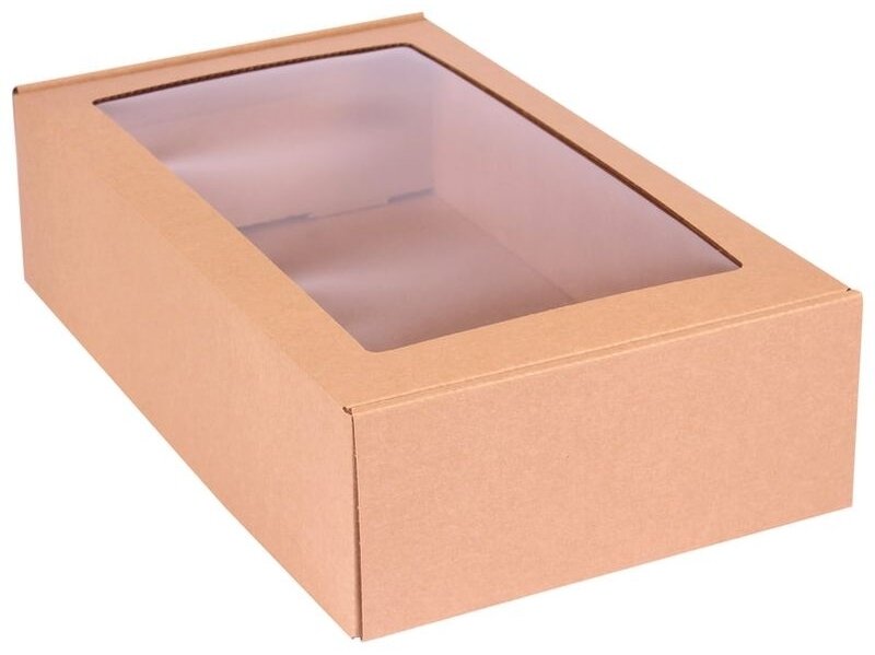 Dėžutė Ruda su langu 2 but. 305x215x85