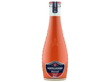 Gėrimas Sanpellegrino Aranciata Rosso Naturali stikle 0,2 l