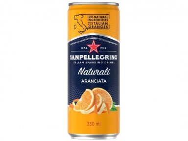 Gėrimas Sanpellegrino Aranciata skard. 0,33 l