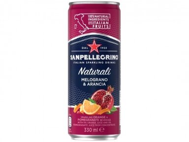 Gėrimas Sanpellegrino Melograno E Aranciata skard. 0,33 l