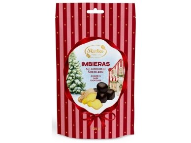 Imbieras su juoduoju šokoladu 120 g Imbieras su juoduoju šokoladu 120 g