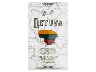 Juodasis šokoladas su braškėmis Lietuva 90 g