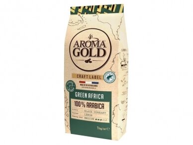 Kavos pupelės Aroma Gold Craft Green Africa 1 kg
