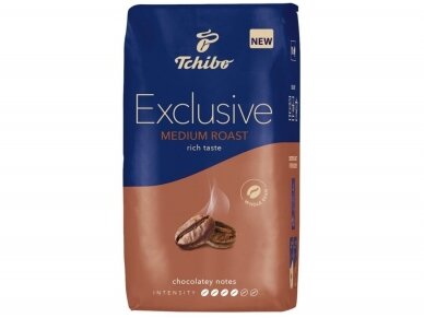 Kavos pupelės Tchibo Exclusive medium roast 1 kg