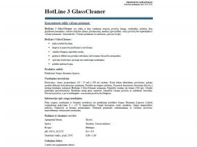 Koncentruotas stiklų valiklis HotLine 3 Glass Cleaner 1 l 1