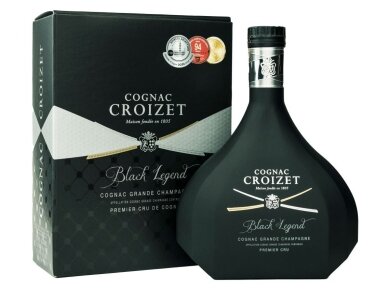 Konjakas Croizet Grand Champagne Black Legend (OLD) su dež. 0,7 l Konjakas Croizet Grand Champagne Black Legend (OLD) su dež. 0,7 l