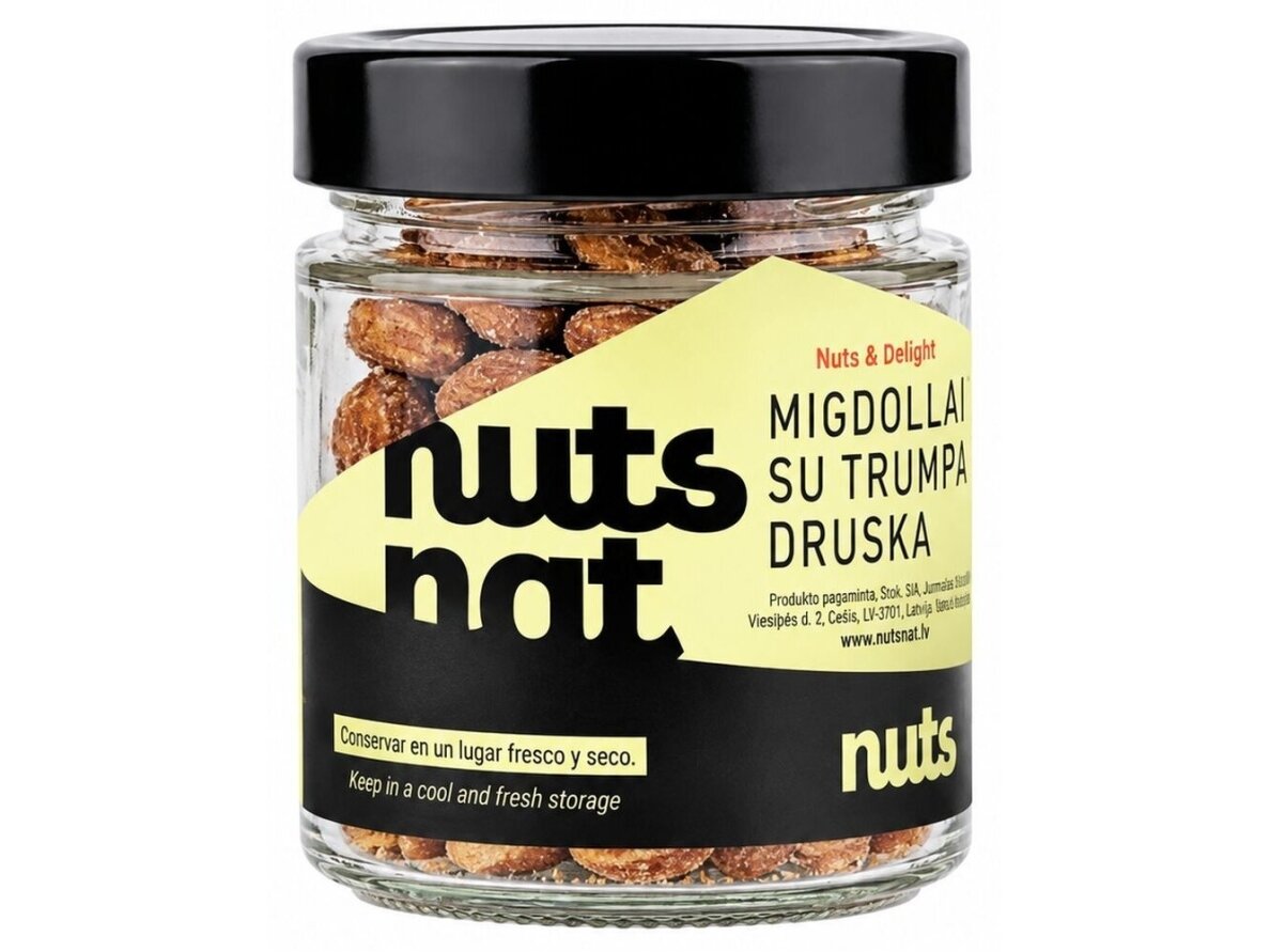 Migdolai skrudinti su trumine druska stiklas 150 g Migdolai skrudinti su trumine druska stiklas 150 g