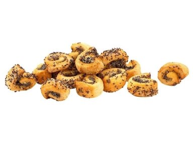Mini sausainiukai su aguonomis 180 g