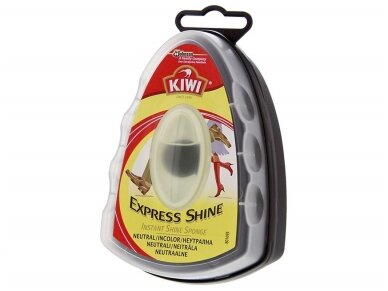 Neutrali silikoninė batų kempinėlė Kiwi Express Shine 1 vnt