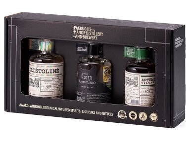 Spiritinių gėrimų rinkinys Pakruojo dvaro Vyriškas 3 x 0,2 l