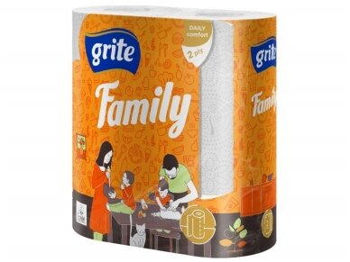 Popieriniai rankšluosčiai Grite Family 2 vnt Popieriniai rankšluosčiai Grite Family 2 vnt
