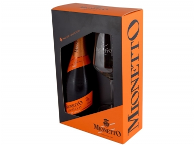 Putojantis vynas Mionetto Prosecco Brut D.O.C. su taure 0,75 l Putojantis vynas Mionetto Prosecco Brut D.O.C. su taure 0,75 l