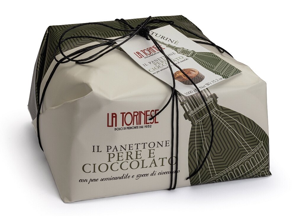 Pyragas Panettone La Torinese su kriaušėmis ir šokolado gabaliukais 1000 g