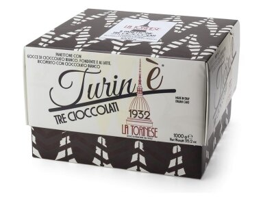 Pyragas Panettone La Torinese su trijų rūšių šokoladu 750 g