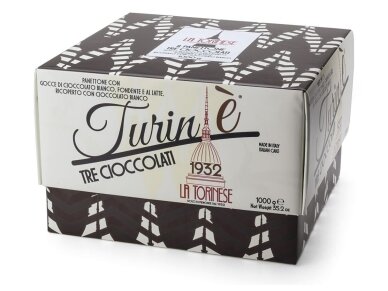 Pyragas Panettone La Torinese su trijų rūšių šokoladu 750 g Pyragas Panettone La Torinese su trijų rūšių šokoladu 750 g