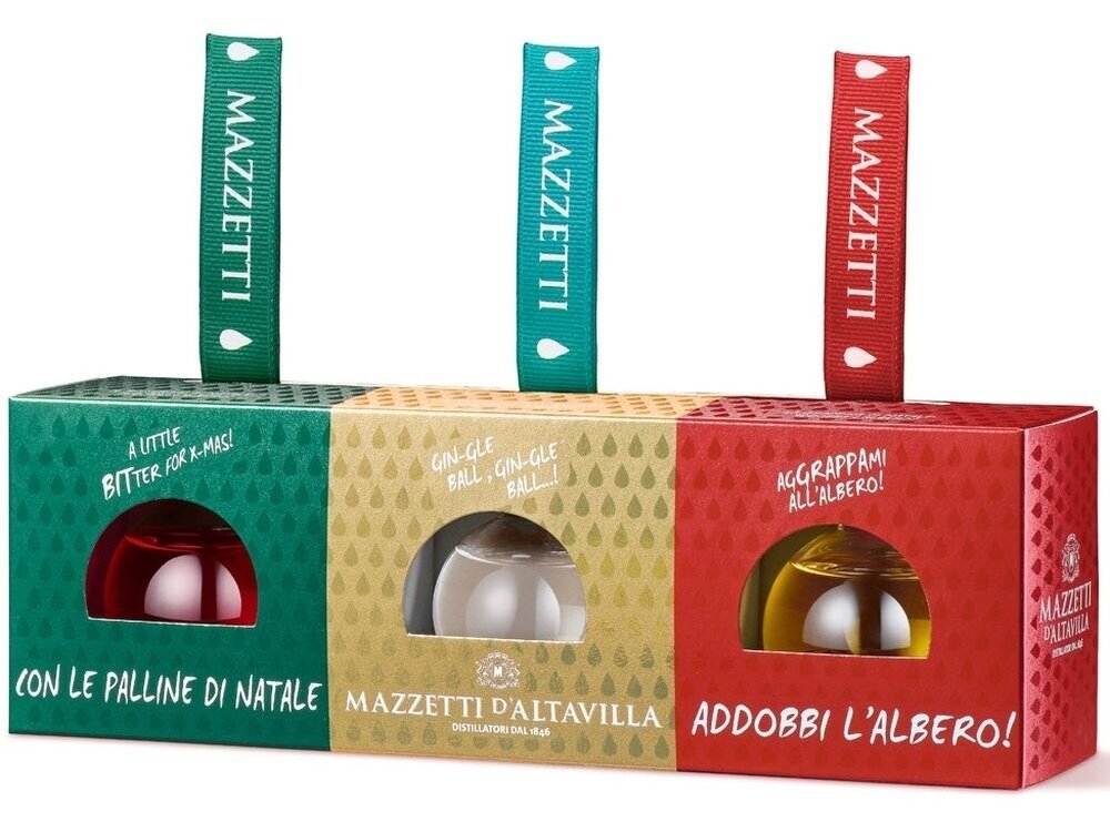 Rinkinys Mazzeti d'Altavill eglutės žaisliukai su dėž. 3 x 0,1 l