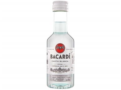 Romas Bacardi Carta Blanca 0,05 l mini PET Romas Bacardi Carta Blanca 0,05 l mini PET