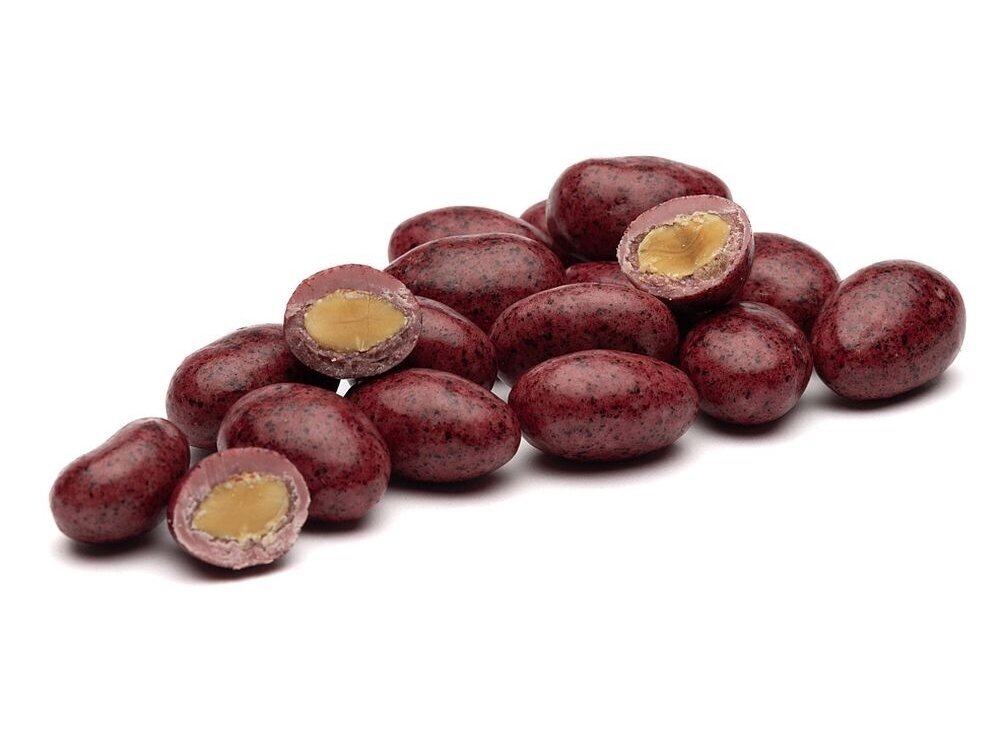 Saldainiai Rūta Dražė traškūs migdolai su Ruby šokoladu ir juodaisiais serbentais 120 g 1
