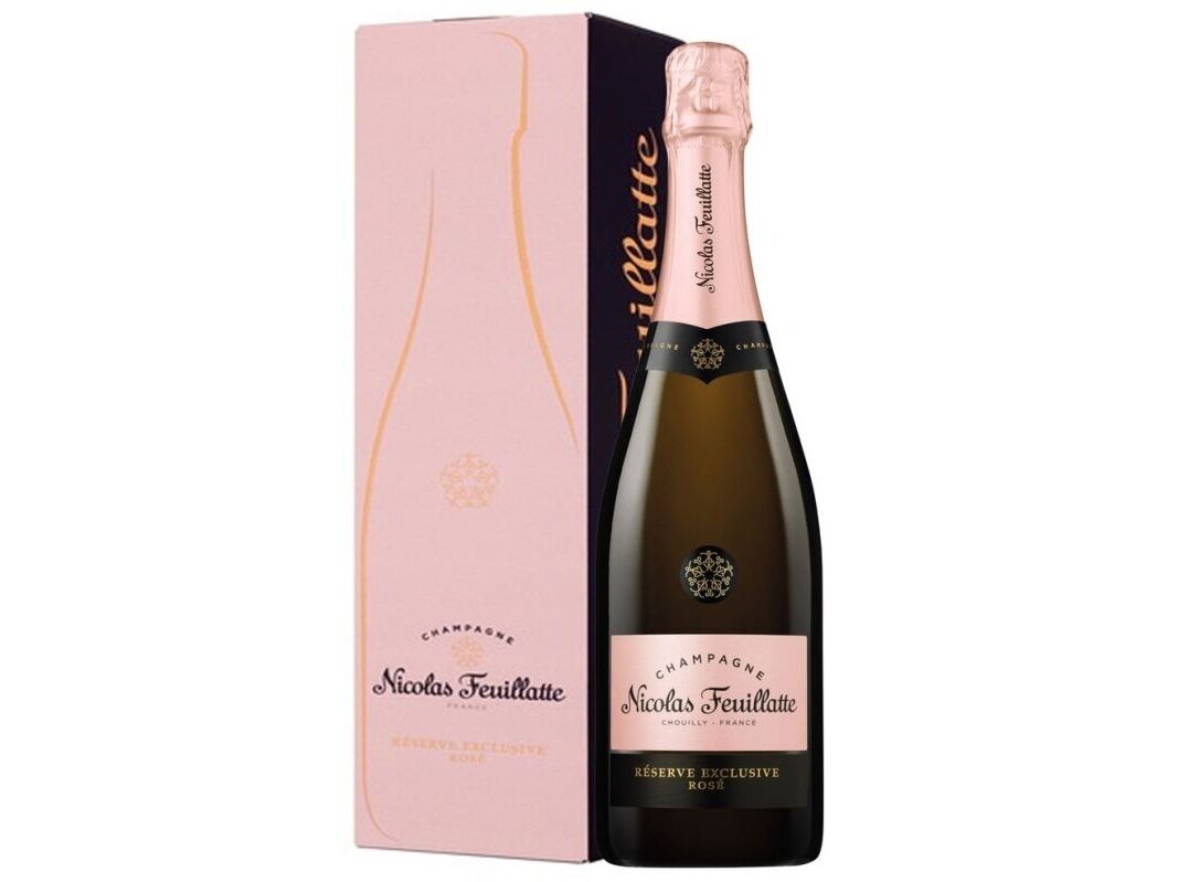 Šampanas Nicolas Feuillatte Reserve Exclusive Rose Brut su dėž. 0,7 l